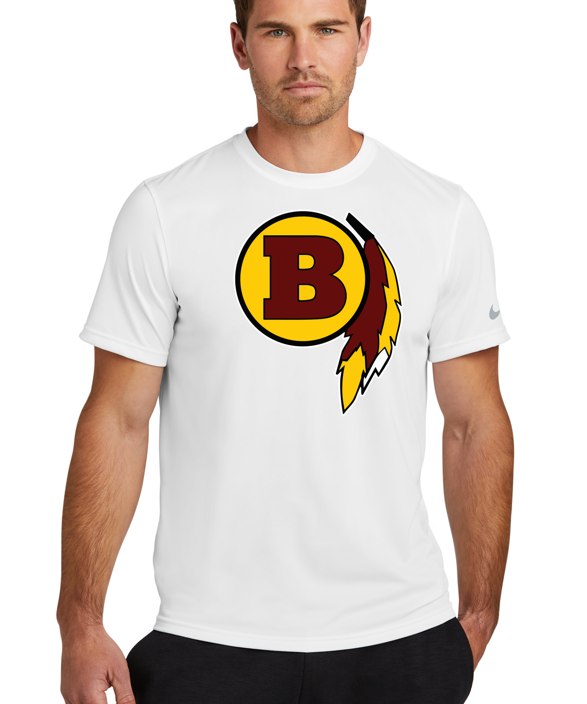 Benson Football - White Nike Swoosh Sleeve rLegend Tee NKDX8730