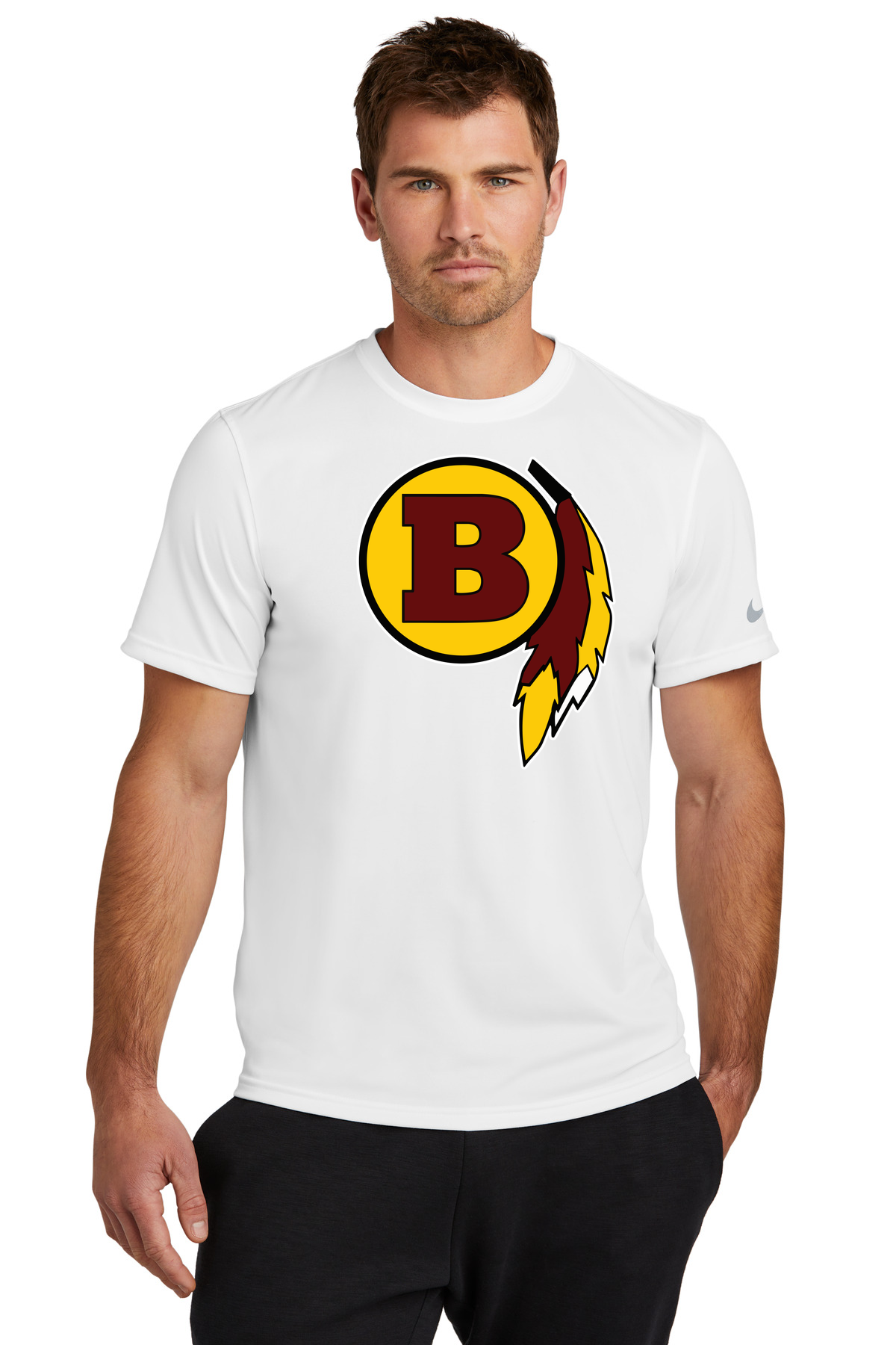 Benson Football - White Nike Swoosh Sleeve rLegend Tee NKDX8730