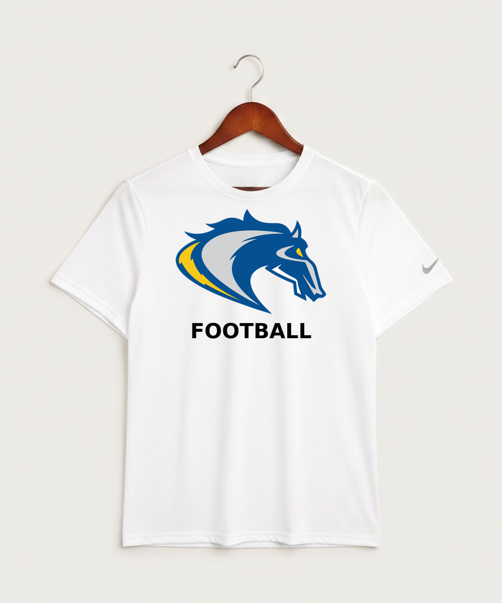 Riverside High School Football general - White Nike Swoosh Sleeve rLegend Tee NKDX8730