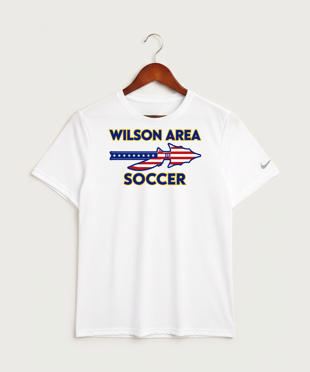 Wilson Area School Soccer Soccer - White Nike Swoosh Sleeve rLegend Tee NKDX8730