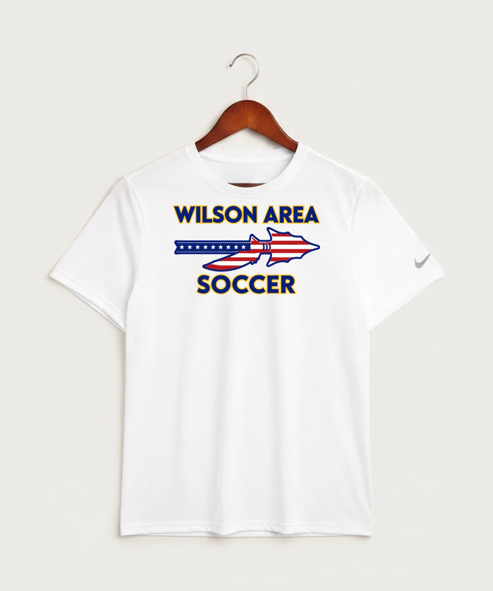 Wilson Area School Soccer Soccer - White Nike Swoosh Sleeve rLegend Tee NKDX8730