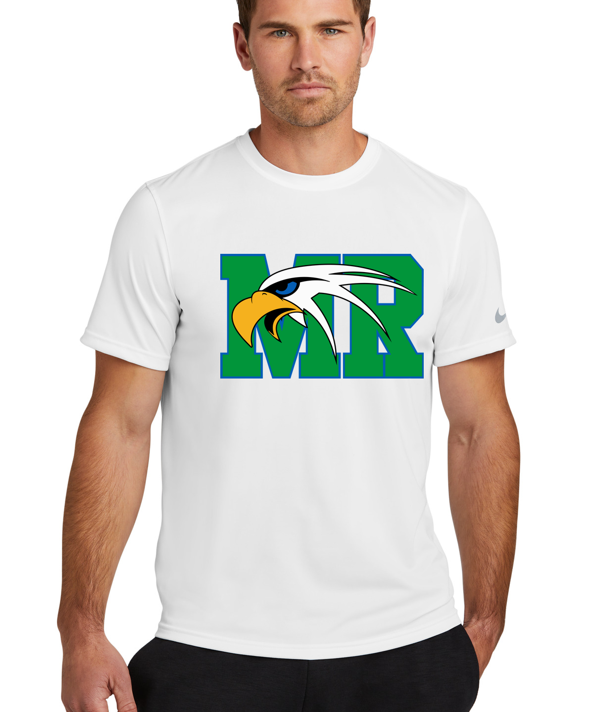 Maple River High School hockey_boys - White Nike Swoosh Sleeve rLegend Tee NKDX8730