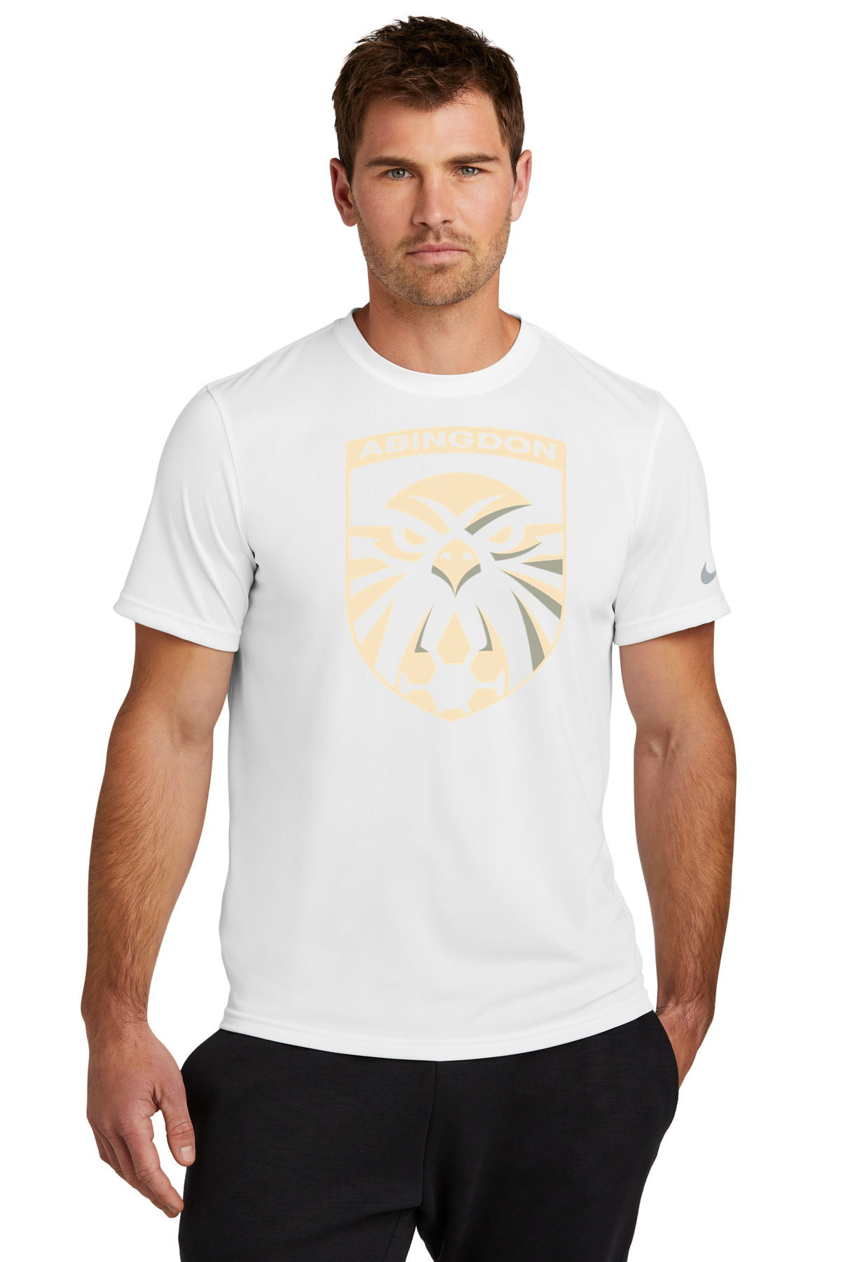 Abingdon High School soccer_boys - White Nike Swoosh Sleeve rLegend Tee NKDX8730