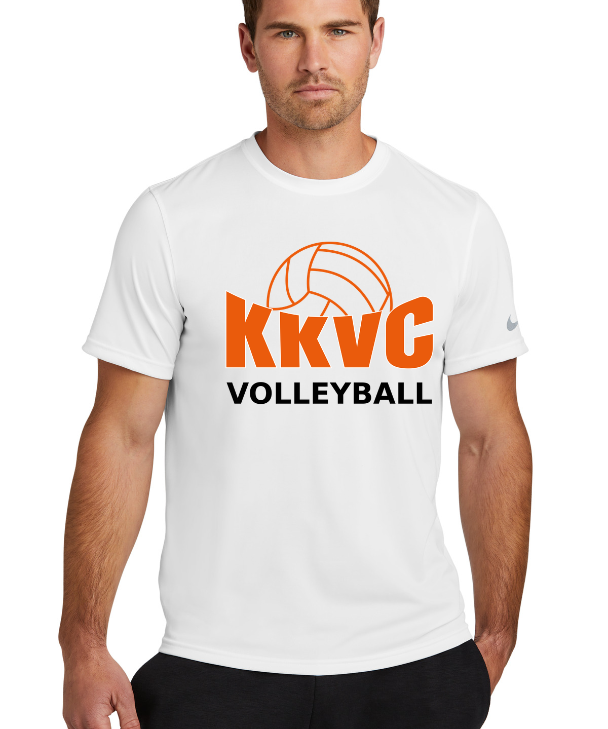 KVCC Volleyball - White Nike Swoosh Sleeve rLegend Tee NKDX8730