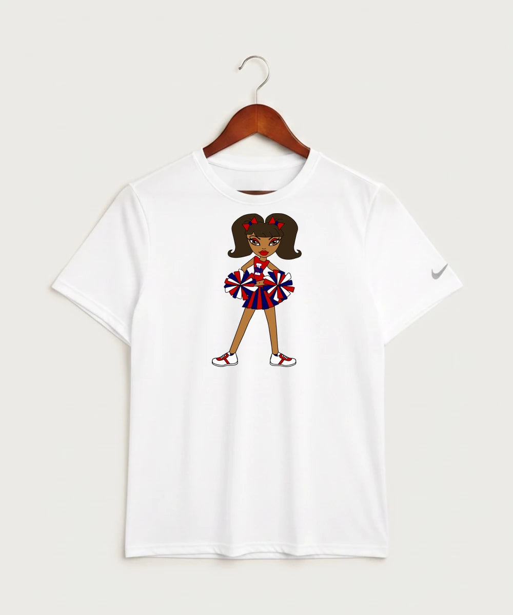Independence High School Cheer Team - White Nike Swoosh Sleeve rLegend Tee NKDX8730
