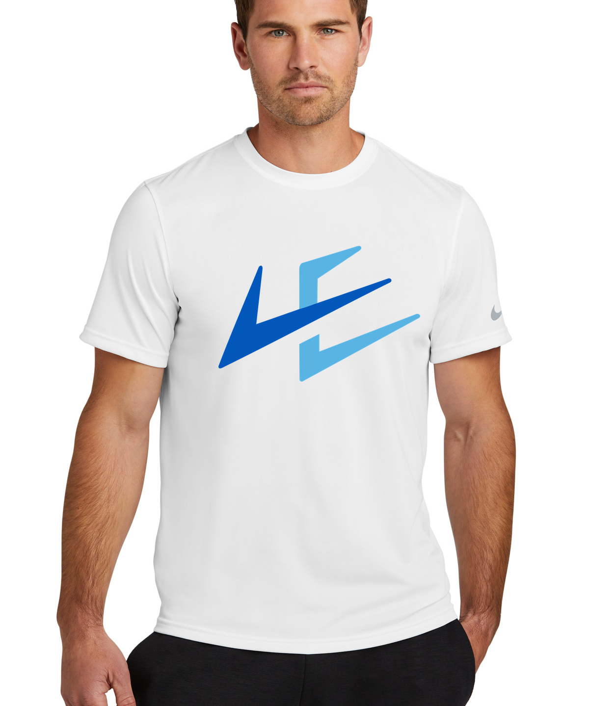 Leading Edge example_store - White Nike Swoosh Sleeve rLegend Tee NKDX8730