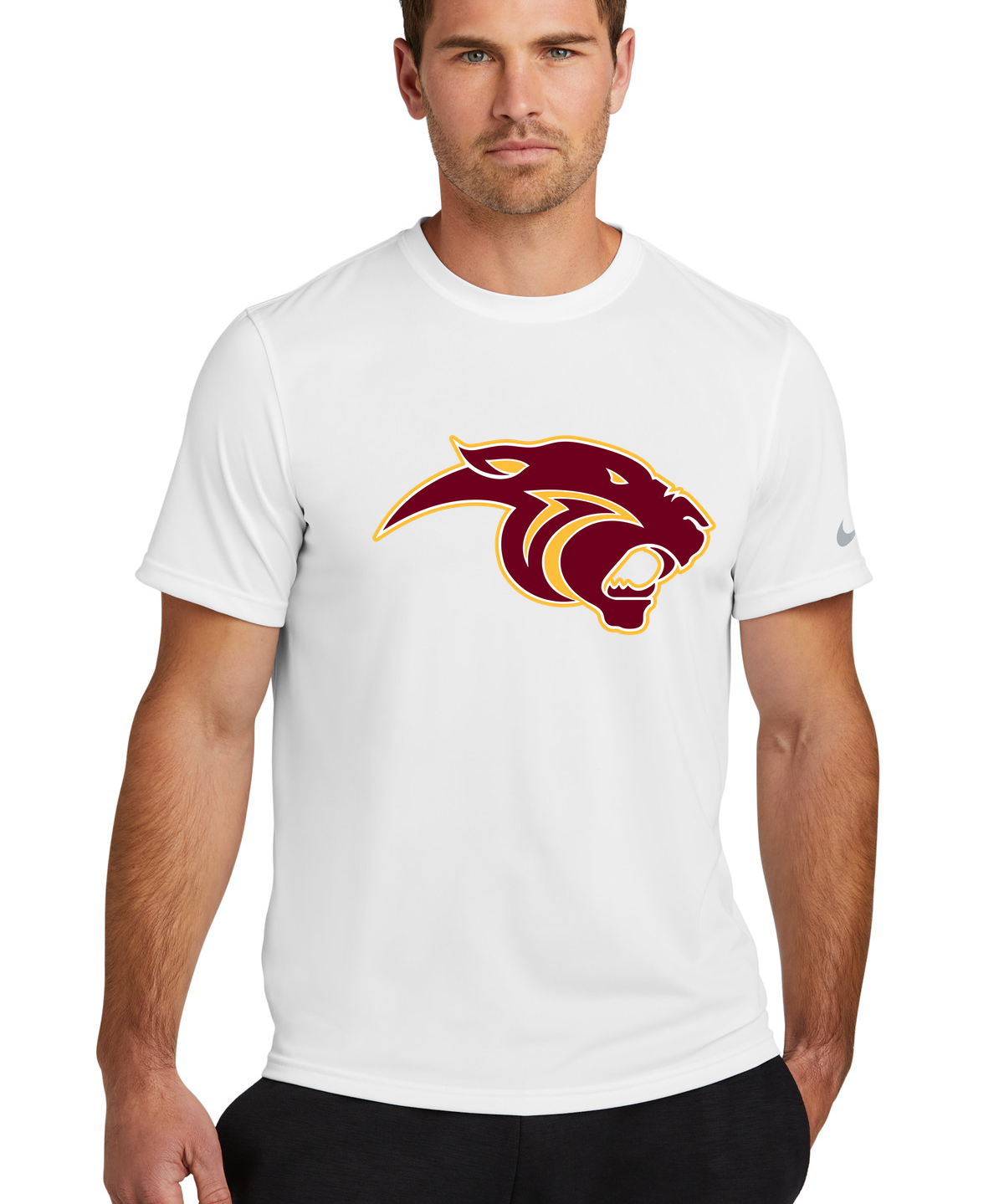 Pine Island Football - White Nike Swoosh Sleeve rLegend Tee NKDX8730