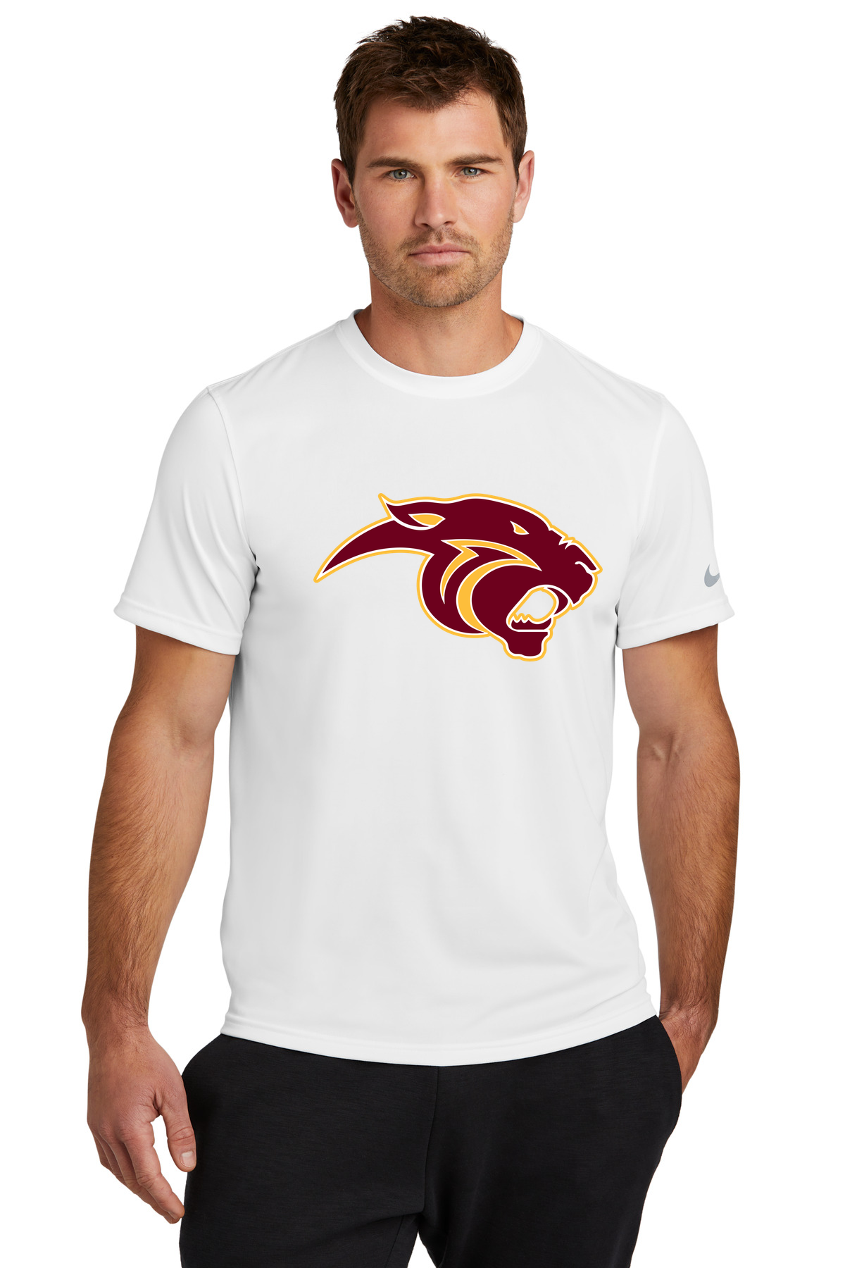 Pine Island Football - White Nike Swoosh Sleeve rLegend Tee NKDX8730