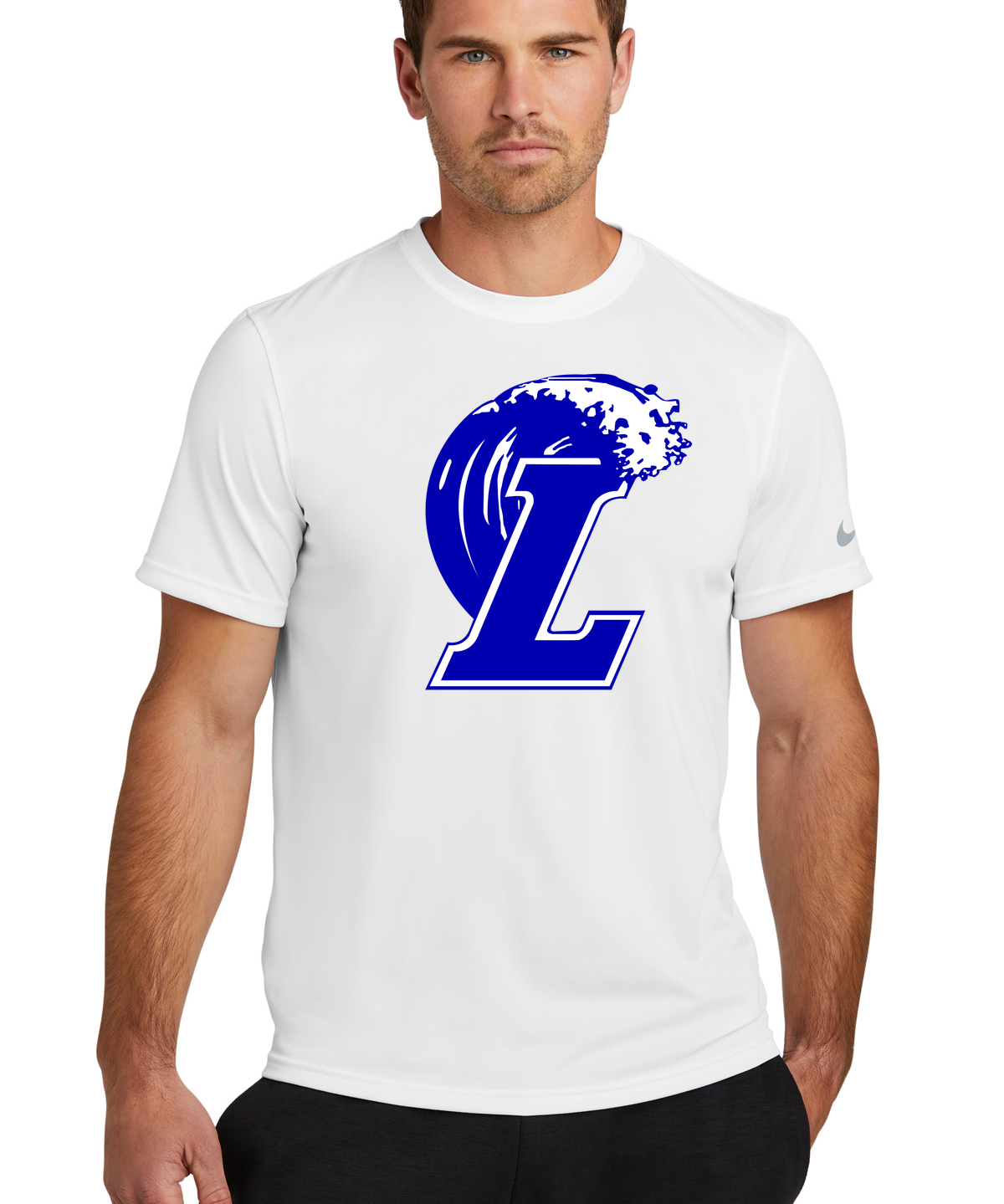 Lakeview Football - White Nike Swoosh Sleeve rLegend Tee NKDX8730