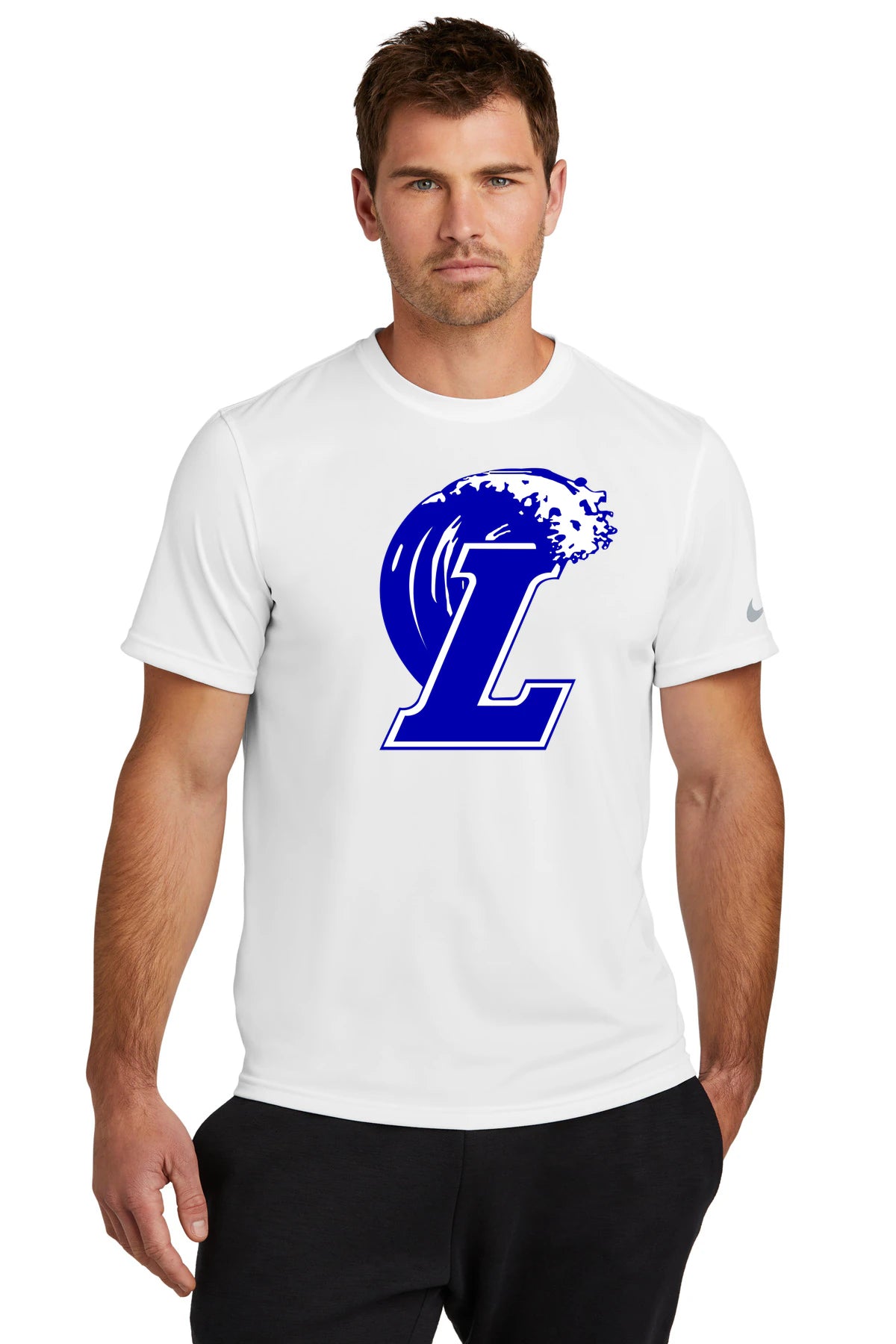 Lakeview Football - White Nike Swoosh Sleeve rLegend Tee NKDX8730