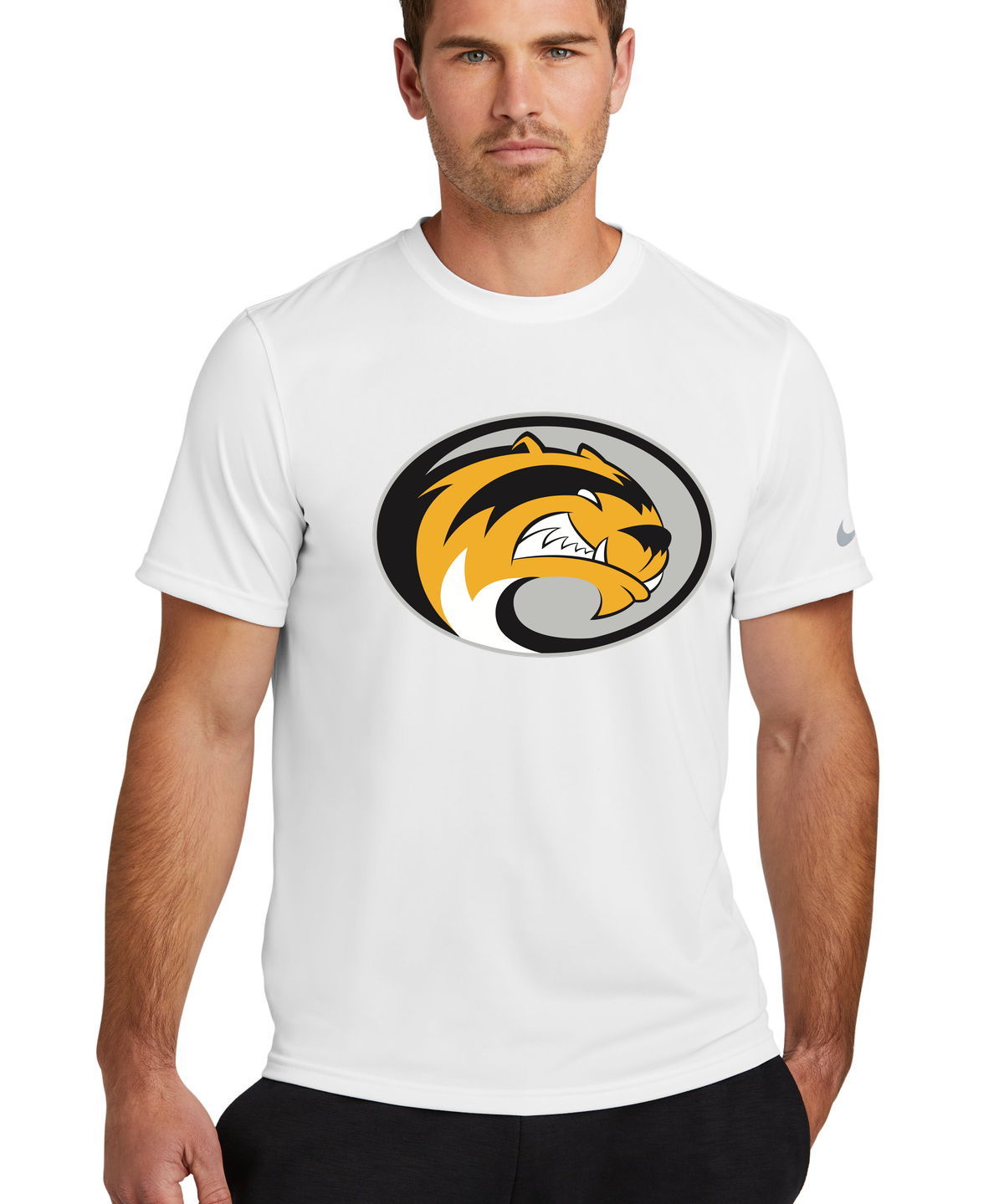Sibley East Football - White Nike Swoosh Sleeve rLegend Tee NKDX8730