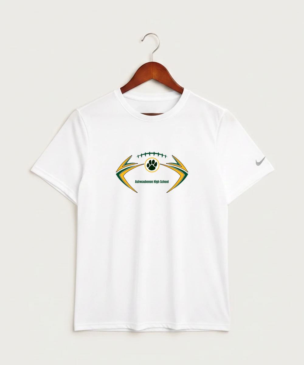 Ashwaubenon High School Football (Boys) - White Nike Swoosh Sleeve rLegend Tee NKDX8730