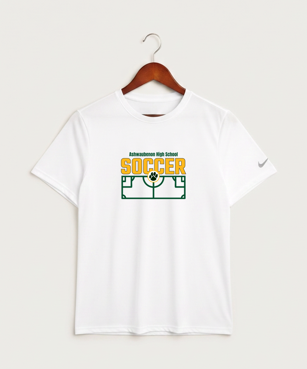 Ashwaubenon High School Soccer (Boys) - White Nike Swoosh Sleeve rLegend Tee NKDX8730