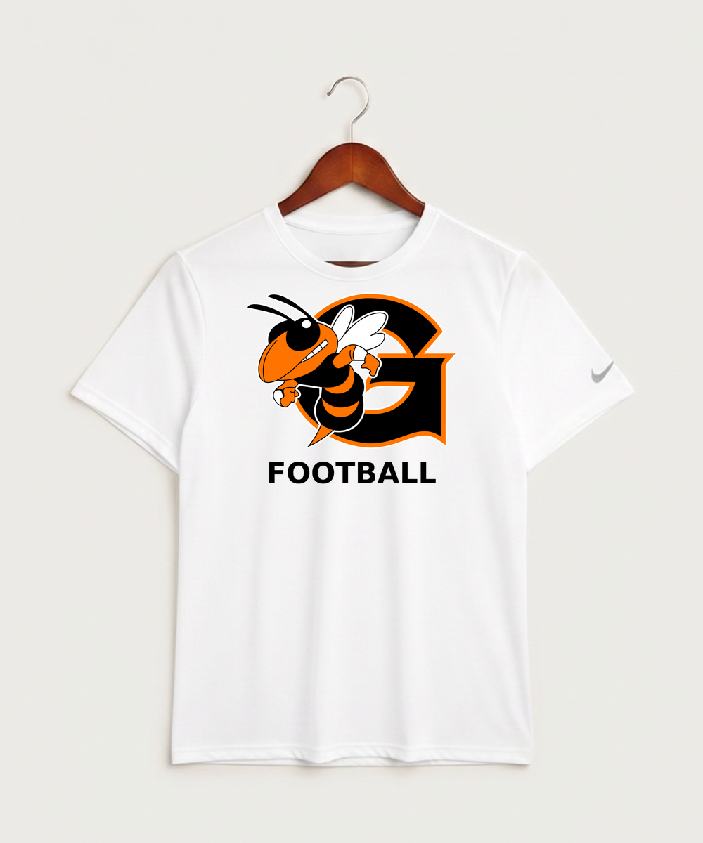 Giltner High School Football - White Nike Swoosh Sleeve rLegend Tee NKDX8730
