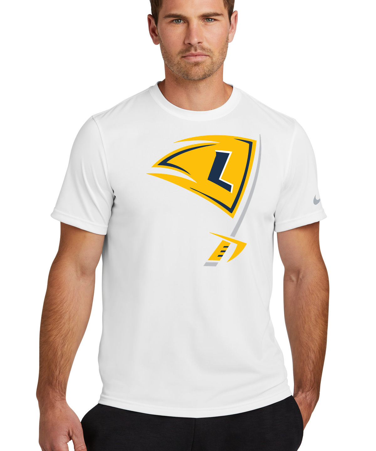 Howard Lake-Waverly-Winsted Football - White Nike Swoosh Sleeve rLegend Tee NKDX8730