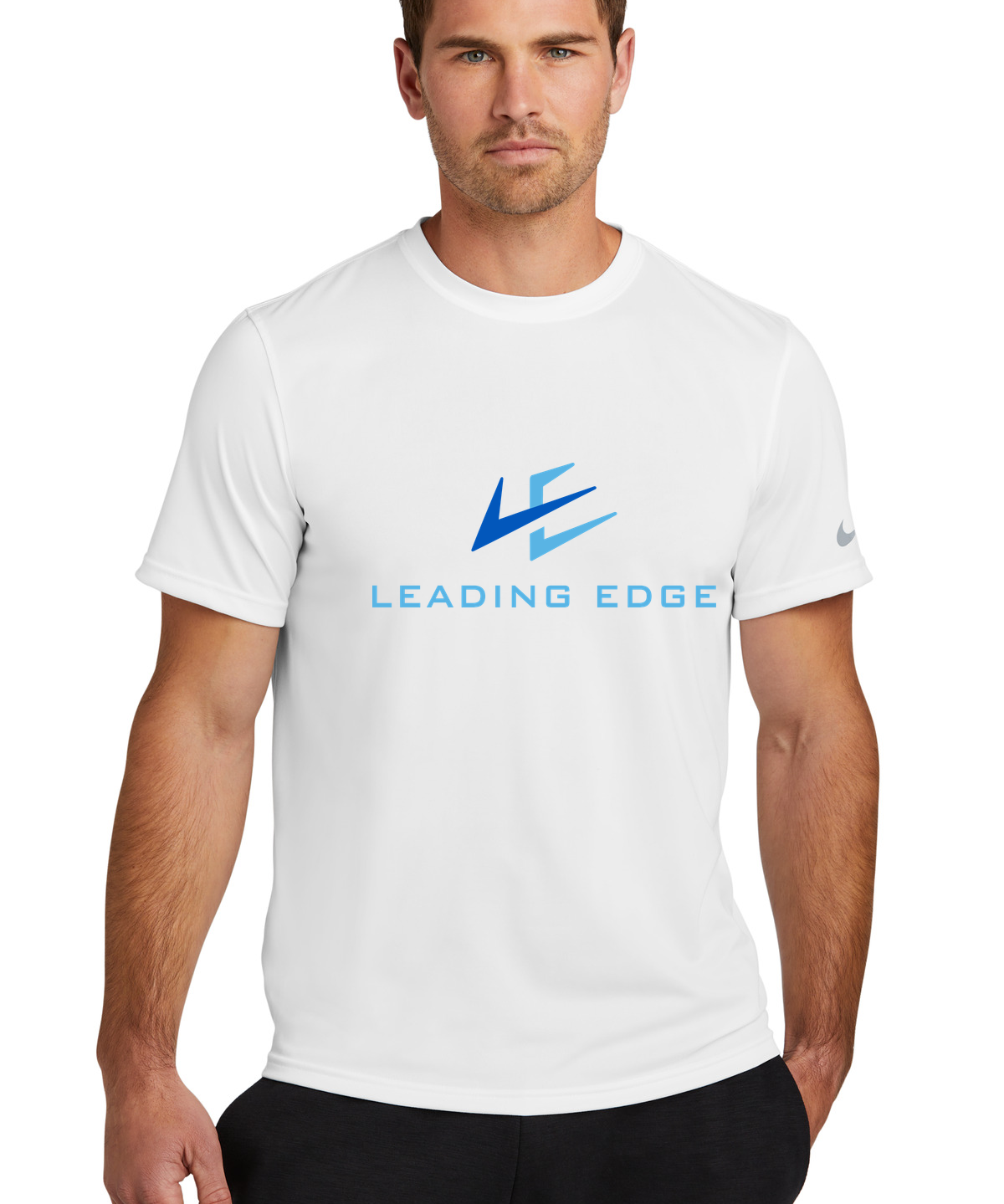 Leading Edge example_store - White Nike Swoosh Sleeve rLegend Tee NKDX8730