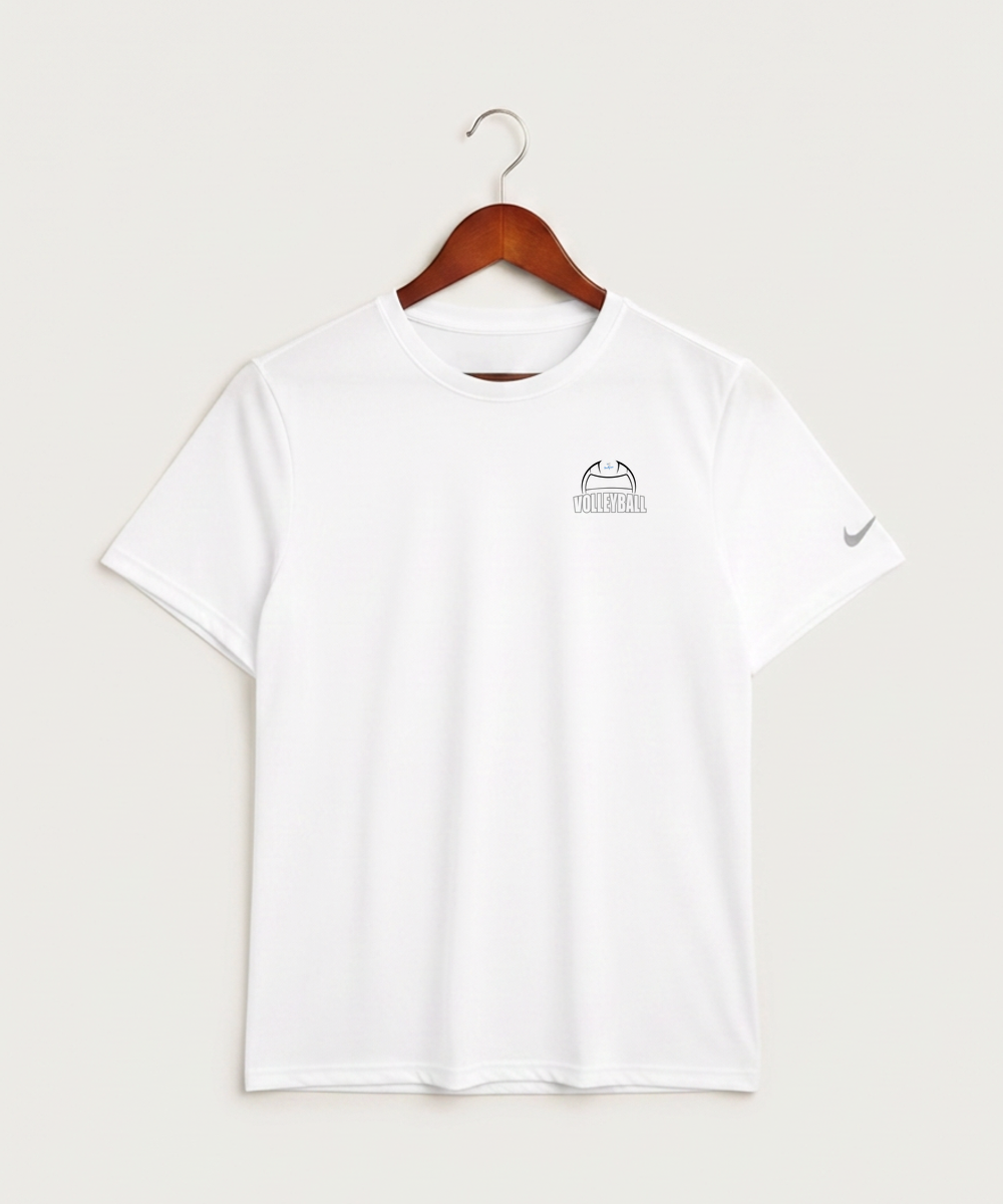 Long Prairie Grey Eagle High School Volleyball (Girls) - White Nike Swoosh Sleeve rLegend Tee NKDX8730