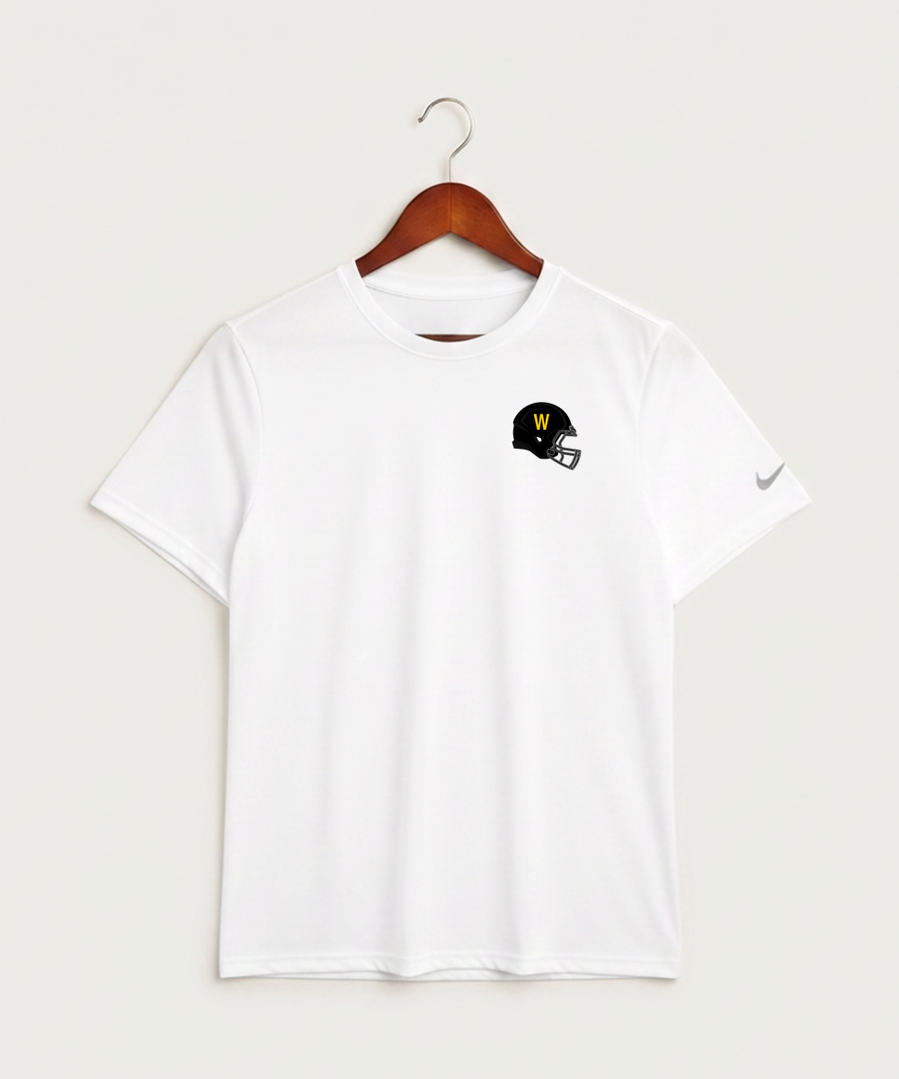 Warroad High School Football (Boys) - White Nike Swoosh Sleeve rLegend Tee NKDX8730