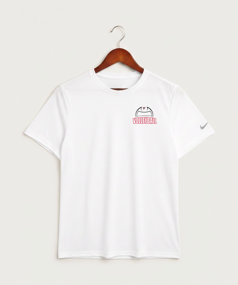 Cannon Falls High School Volleyball (Girls) - White Nike Swoosh Sleeve rLegend Tee NKDX8730