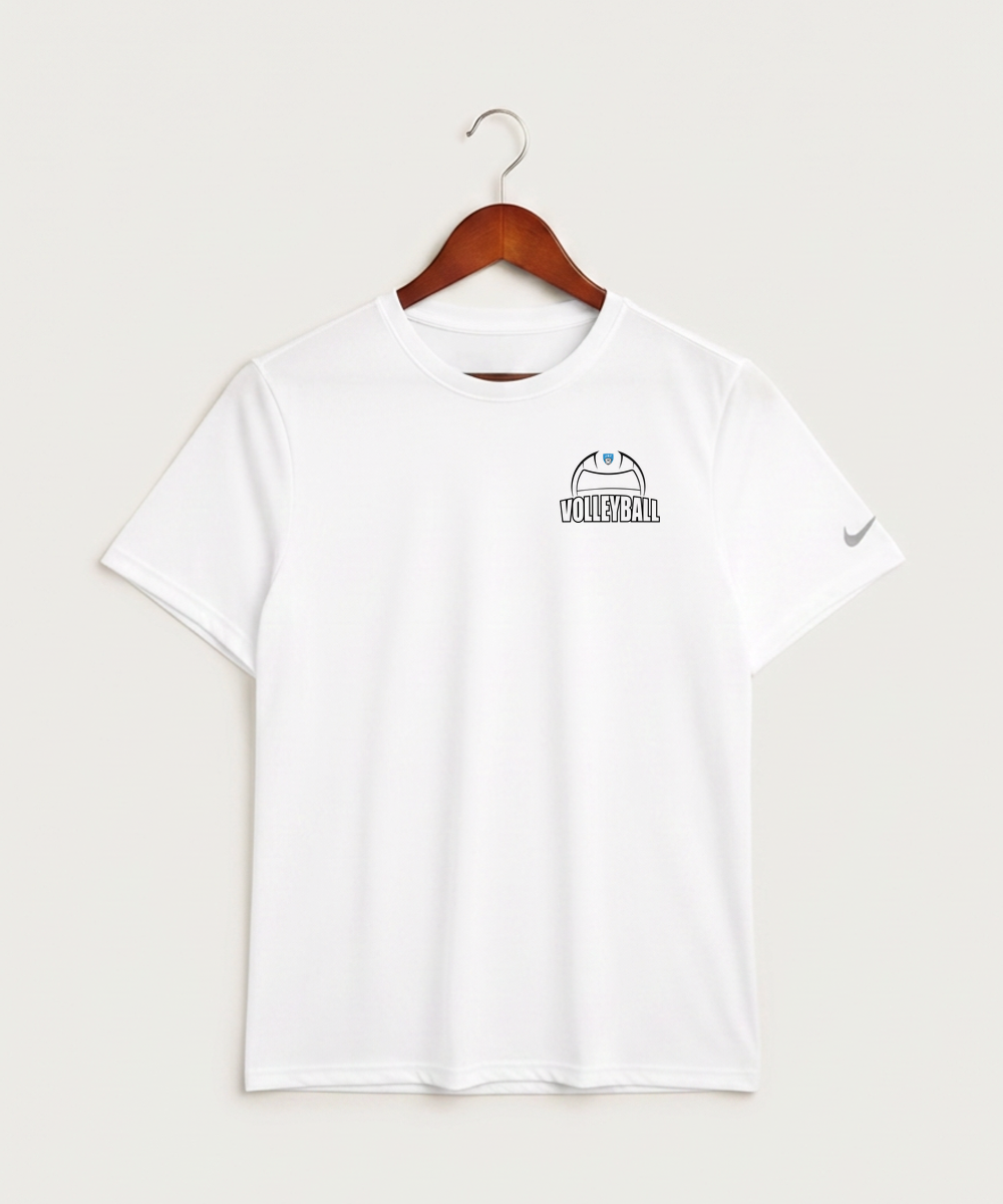 Janesville Waldorf Pemberton Volleyball (Girls) - White Nike Swoosh Sleeve rLegend Tee NKDX8730