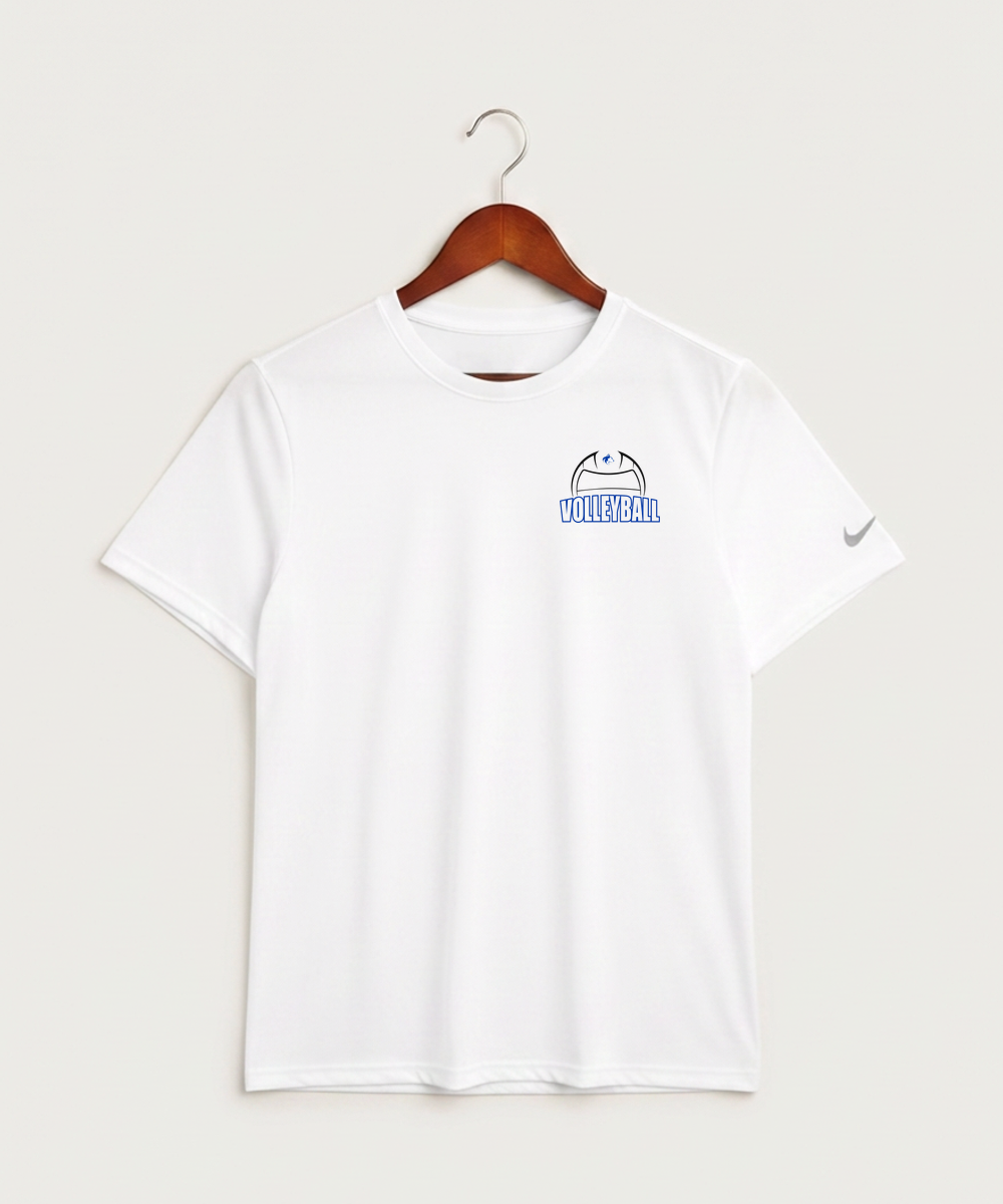 Owatonna High School Volleyball (Girls) - White Nike Swoosh Sleeve rLegend Tee NKDX8730