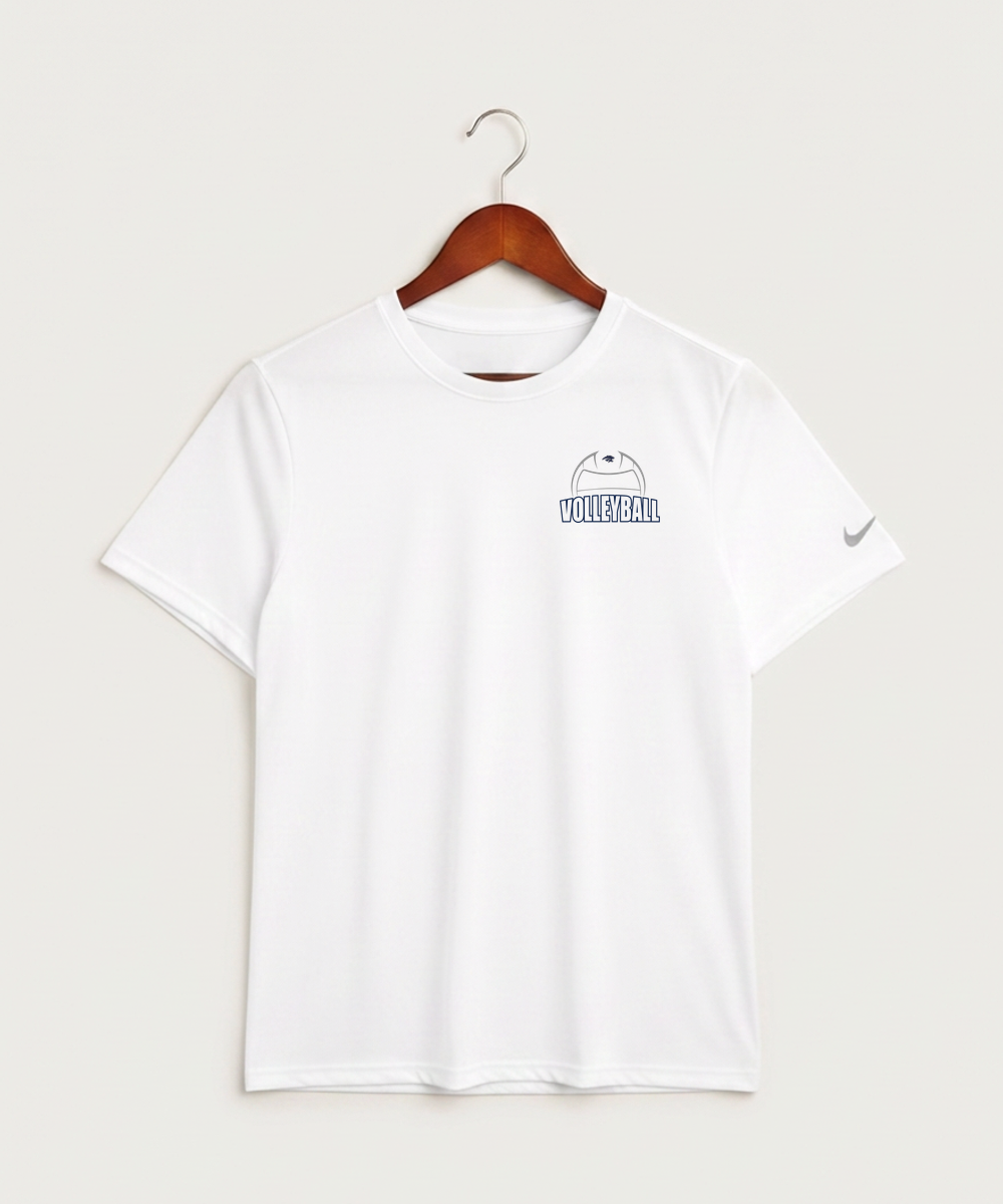 Zumbrota Mazeppa High School Volleyball (Girls) - White Nike Swoosh Sleeve rLegend Tee NKDX8730
