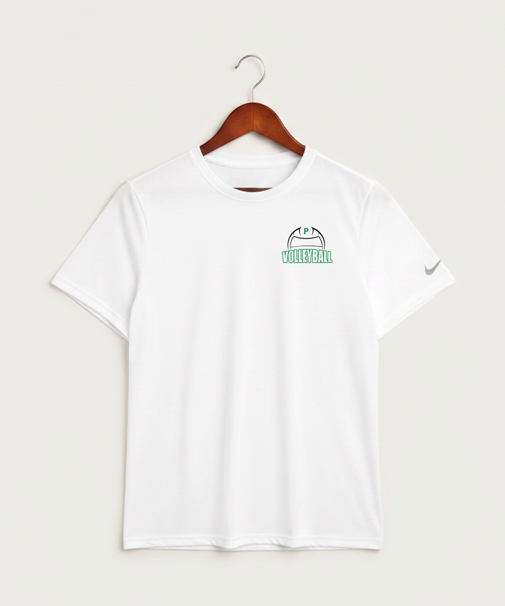Pipestone Area High School Volleyball (Girls) - White Nike Swoosh Sleeve rLegend Tee NKDX8730