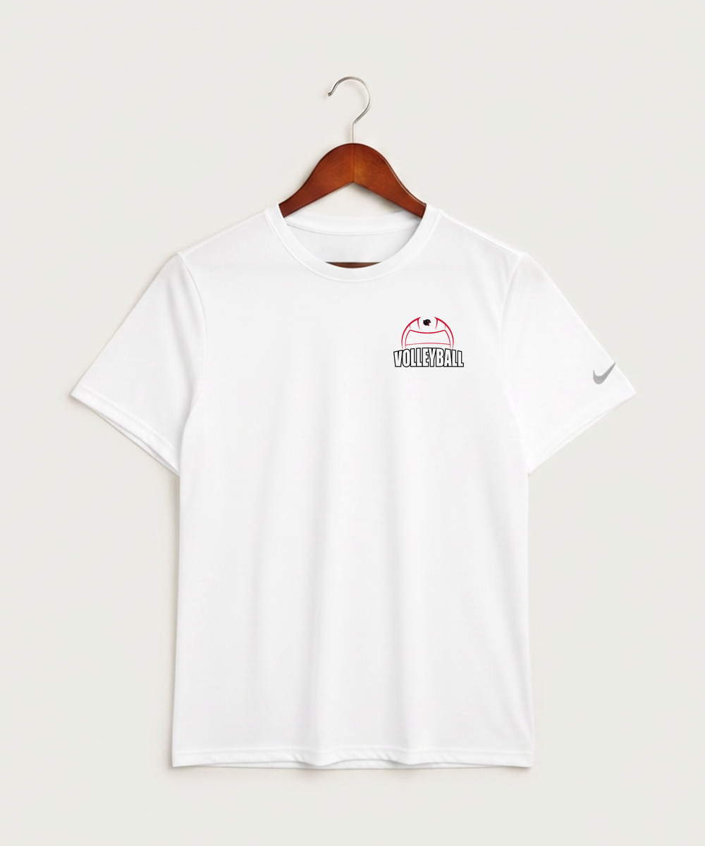 Tracy-Milroy-Balaton High School Volleyball (Girls) - White Nike Swoosh Sleeve rLegend Tee NKDX8730