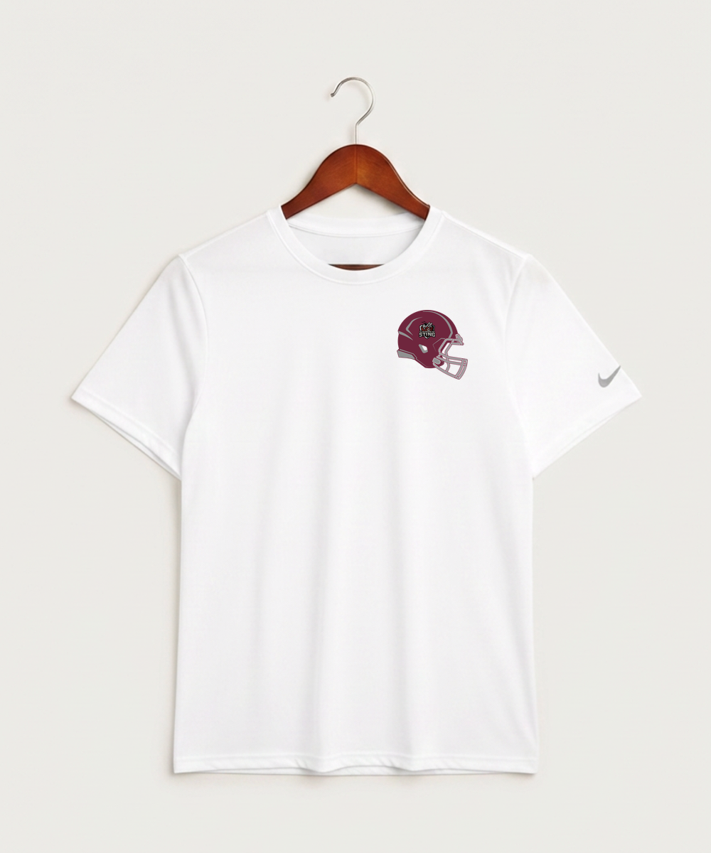Yellow Medicine East High School Football (Boys) - White Nike Swoosh Sleeve rLegend Tee NKDX8730