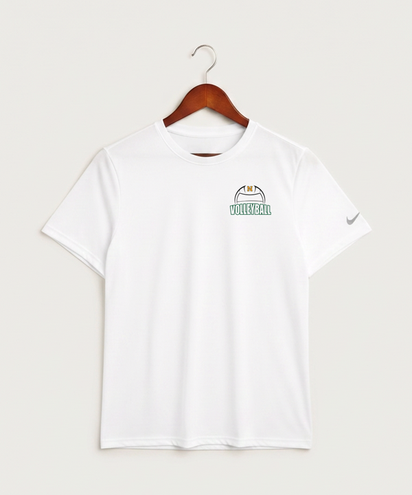 Nevis High School Volleyball (Girls) - White Nike Swoosh Sleeve rLegend Tee NKDX8730
