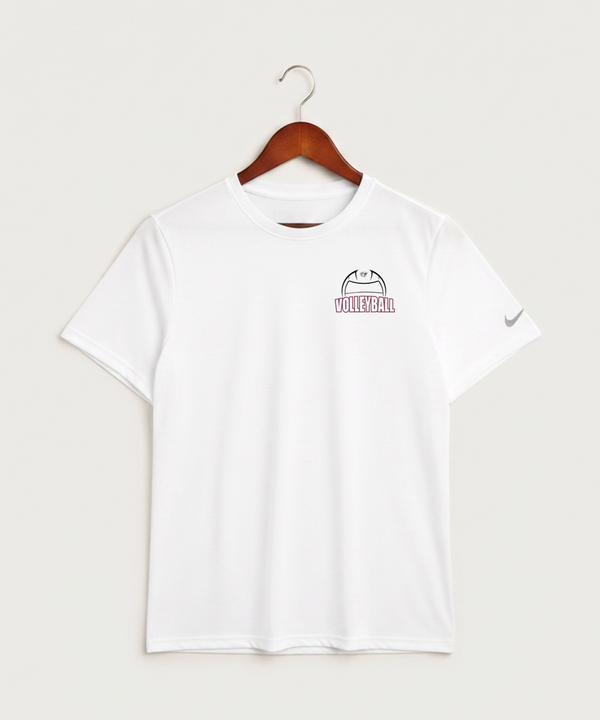 Triton High School Volleyball (Girls) - White Nike Swoosh Sleeve rLegend Tee NKDX8730