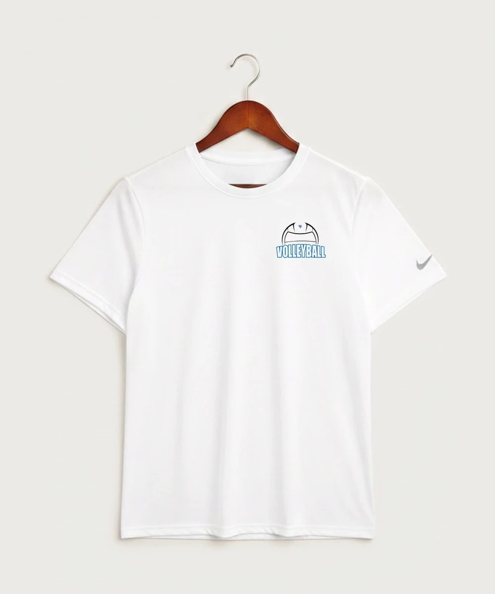 Eastview High School Volleyball (Girls) - White Nike Swoosh Sleeve rLegend Tee NKDX8730