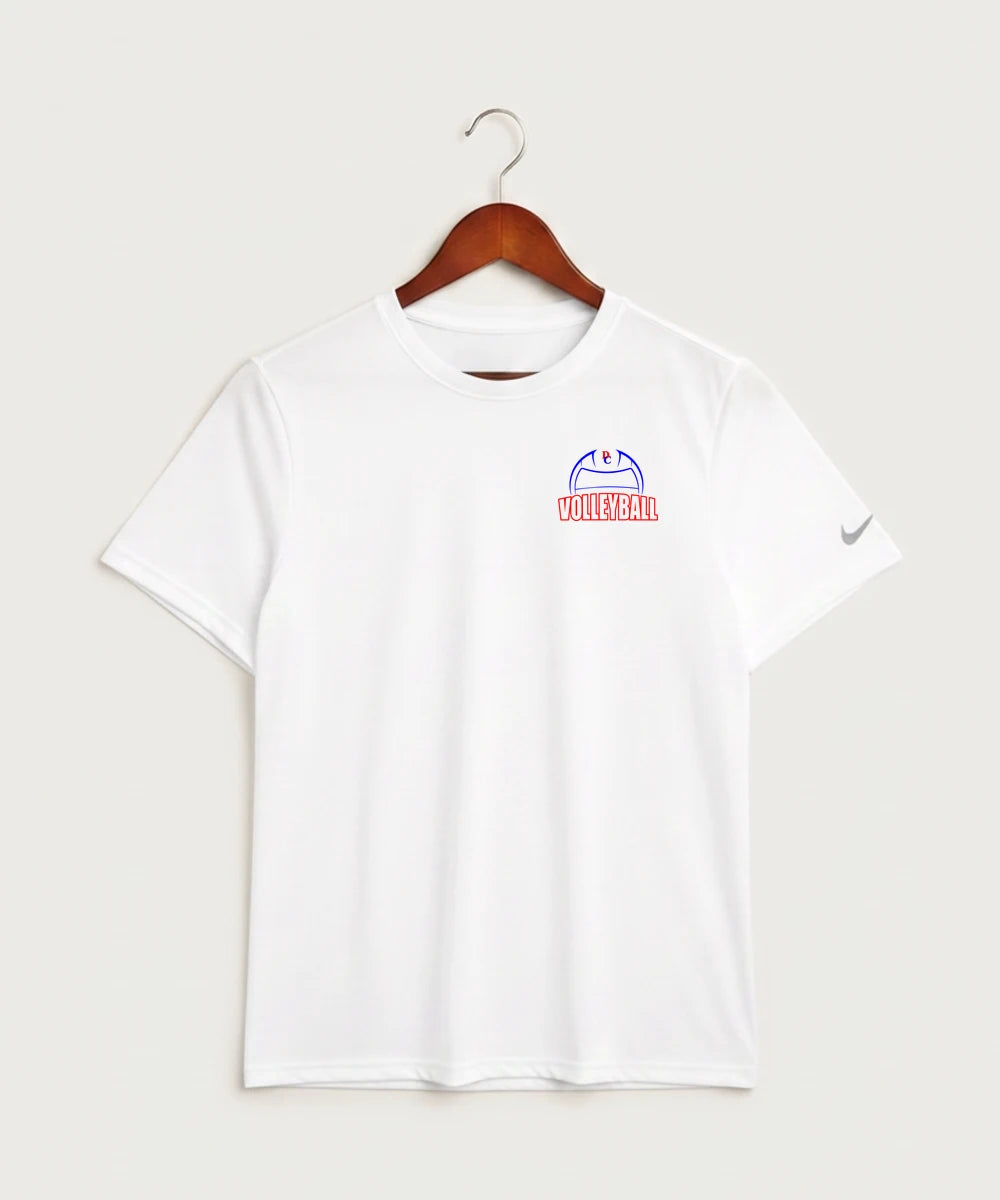 Davenport Central High School Volleyball (Girls) - White Nike Swoosh Sleeve rLegend Tee NKDX8730