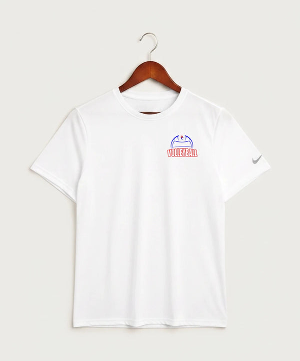Davenport Central High School Volleyball (Girls) - White Nike Swoosh Sleeve rLegend Tee NKDX8730