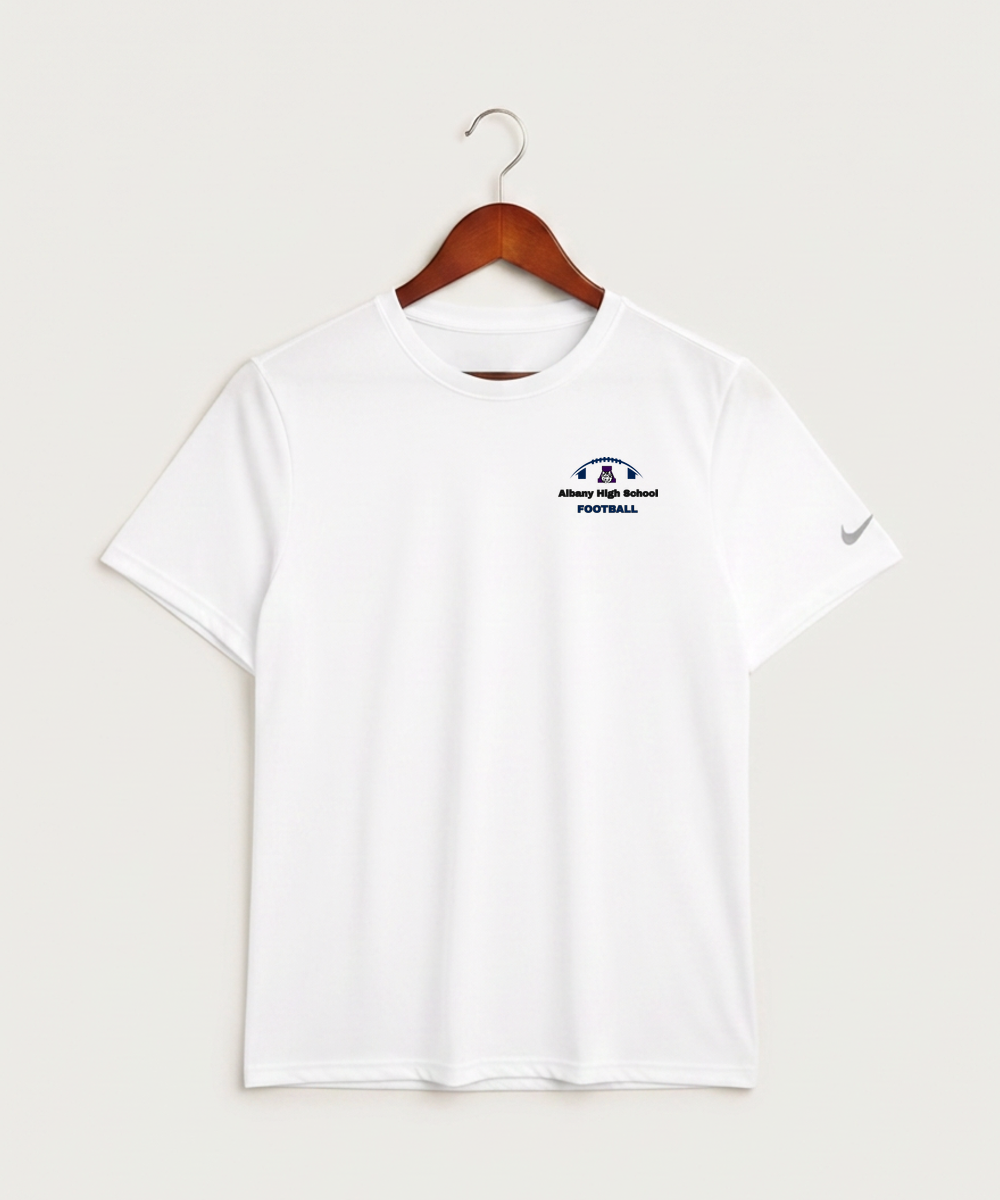 Albany High School Football (Boys) - White Nike Swoosh Sleeve rLegend Tee NKDX8730