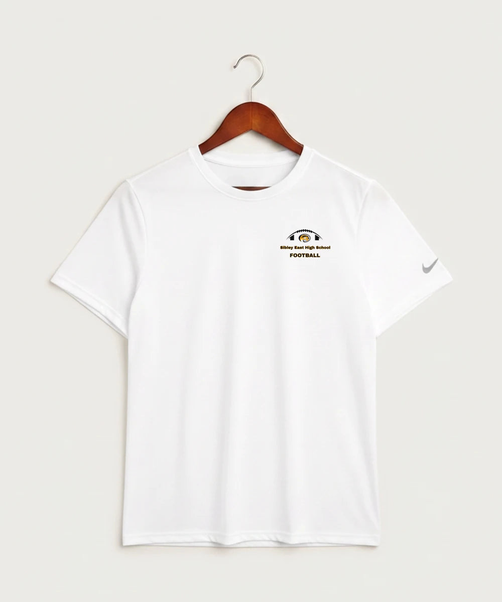 Sibley East High School Football (Boys) - White Nike Swoosh Sleeve rLegend Tee NKDX8730