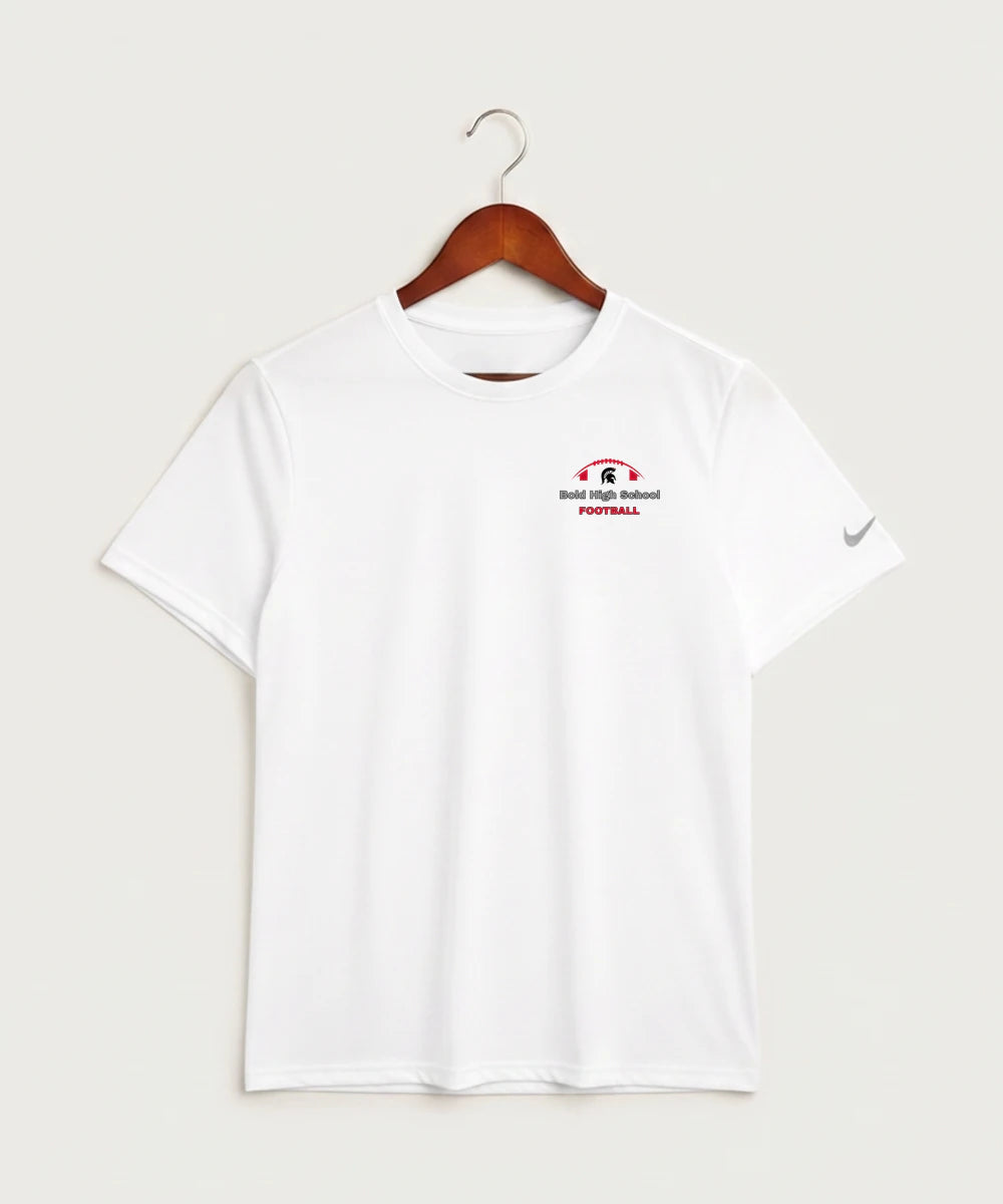 Bold High School Football (Boys) - White Nike Swoosh Sleeve rLegend Tee NKDX8730