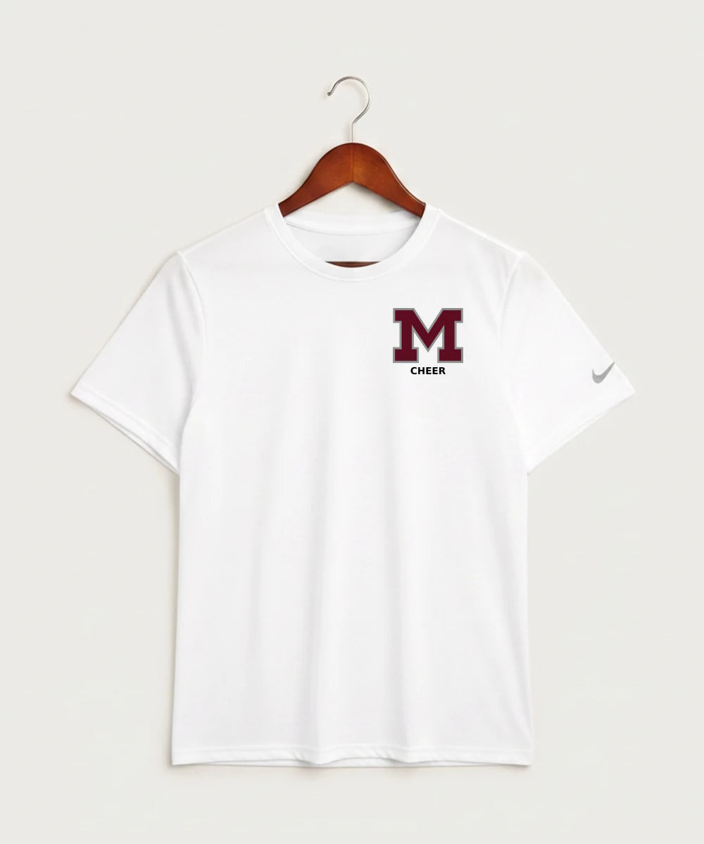Moline Cheer general - White Nike Swoosh Sleeve rLegend Tee NKDX8730
