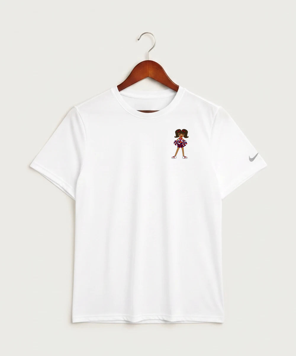 Independence High School Cheer Team - White Nike Swoosh Sleeve rLegend Tee NKDX8730