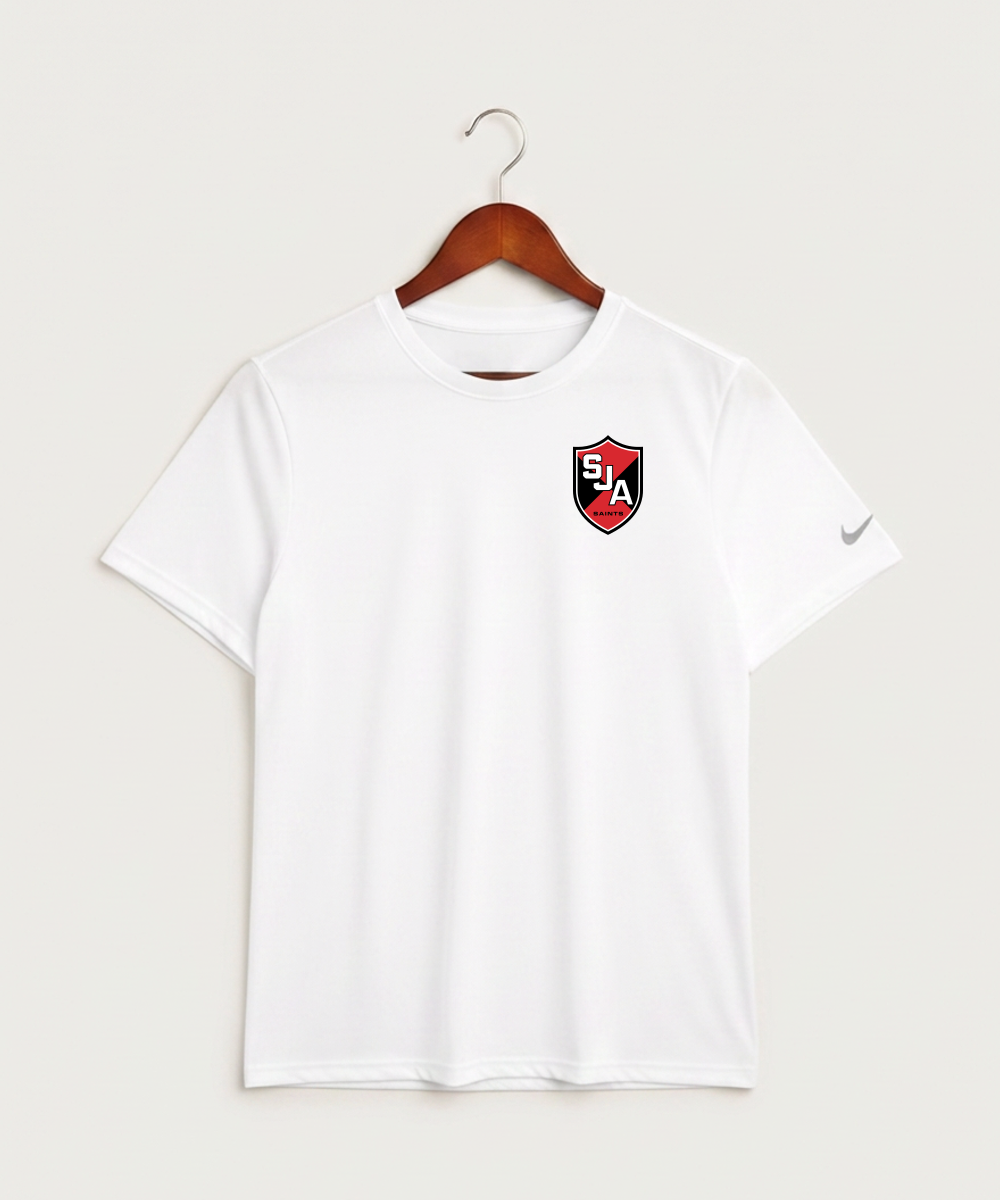 Saint James High School Football (Boys) - White Nike Swoosh Sleeve rLegend Tee NKDX8730