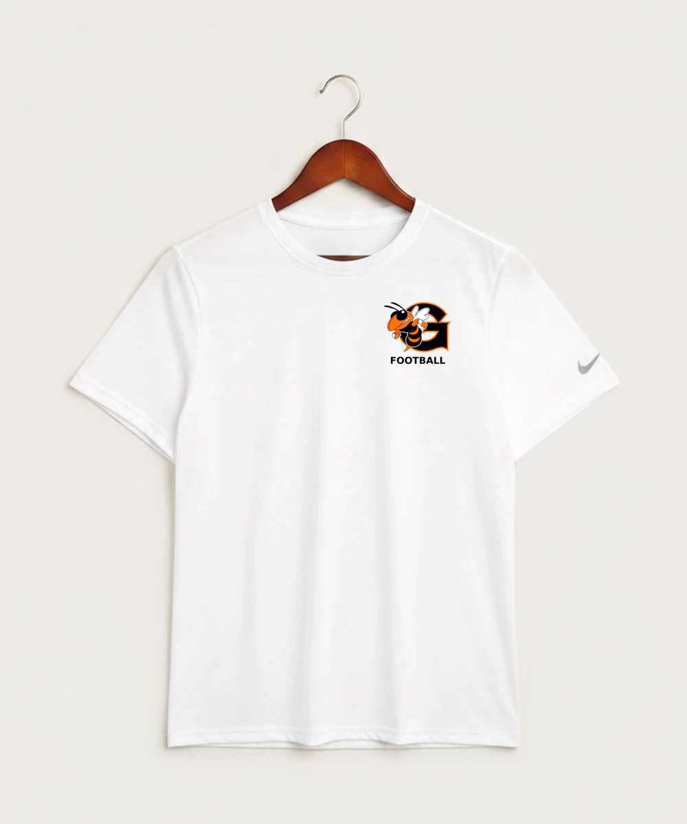 Giltner High School Football - White Nike Swoosh Sleeve rLegend Tee NKDX8730