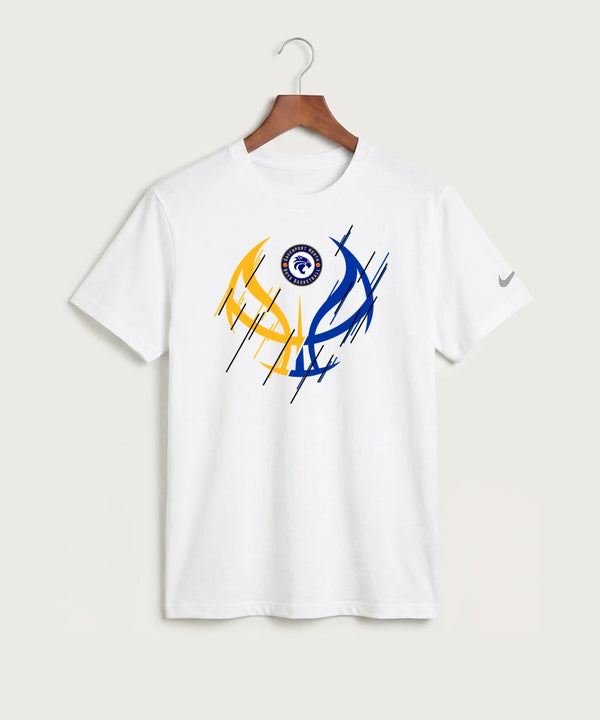 Davenport North High School Basketball Team Store - White Nike Swoosh Sleeve rLegend Tee NKDX8730