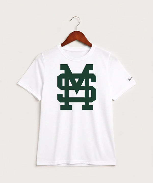 Sleepy Eye St. Mary's High School Athletics Coed - White Nike Youth Swoosh Sleeve rLegend Tee NKDX8787