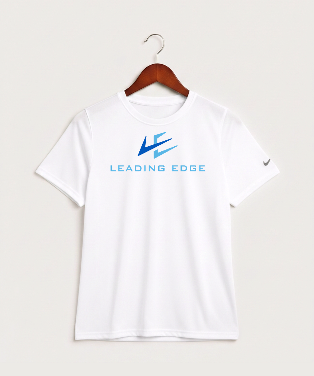 Leading Edge Team Store - White Nike Youth Swoosh Sleeve rLegend Tee NKDX8787
