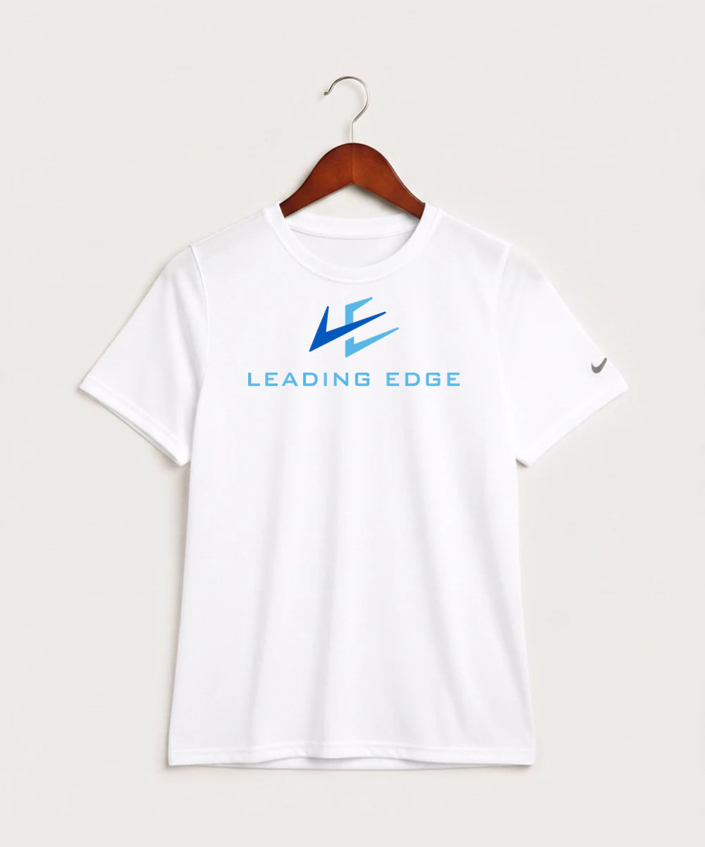 Leading Edge Team Store - White Nike Youth Swoosh Sleeve rLegend Tee NKDX8787