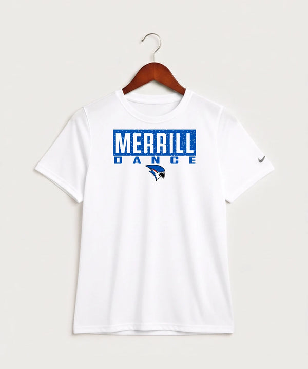 Merrill Dance and Cheer - White Nike Youth Swoosh Sleeve rLegend Tee NKDX8787