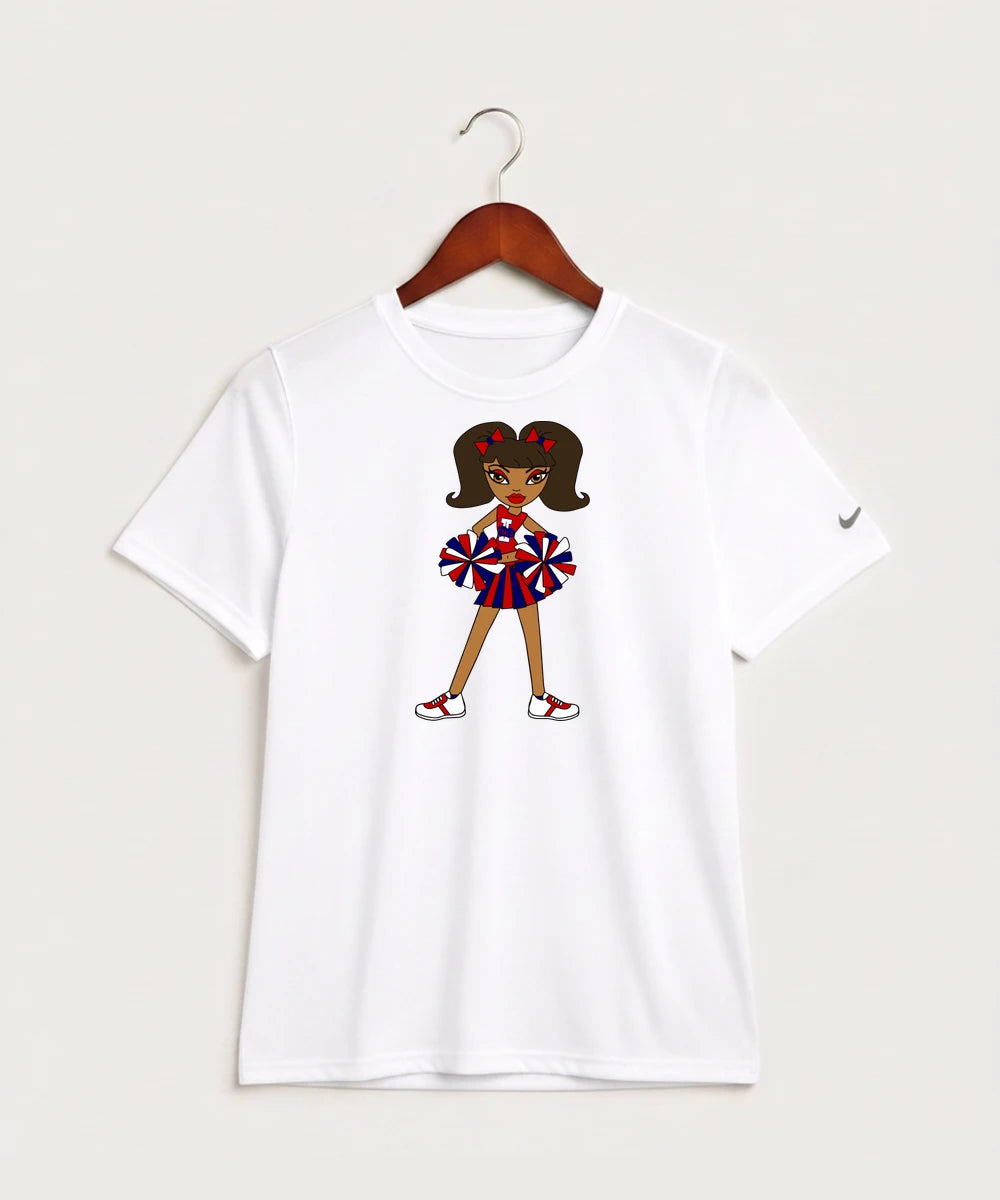 Independence High School Cheer Team - White Nike Youth Swoosh Sleeve rLegend Tee NKDX8787