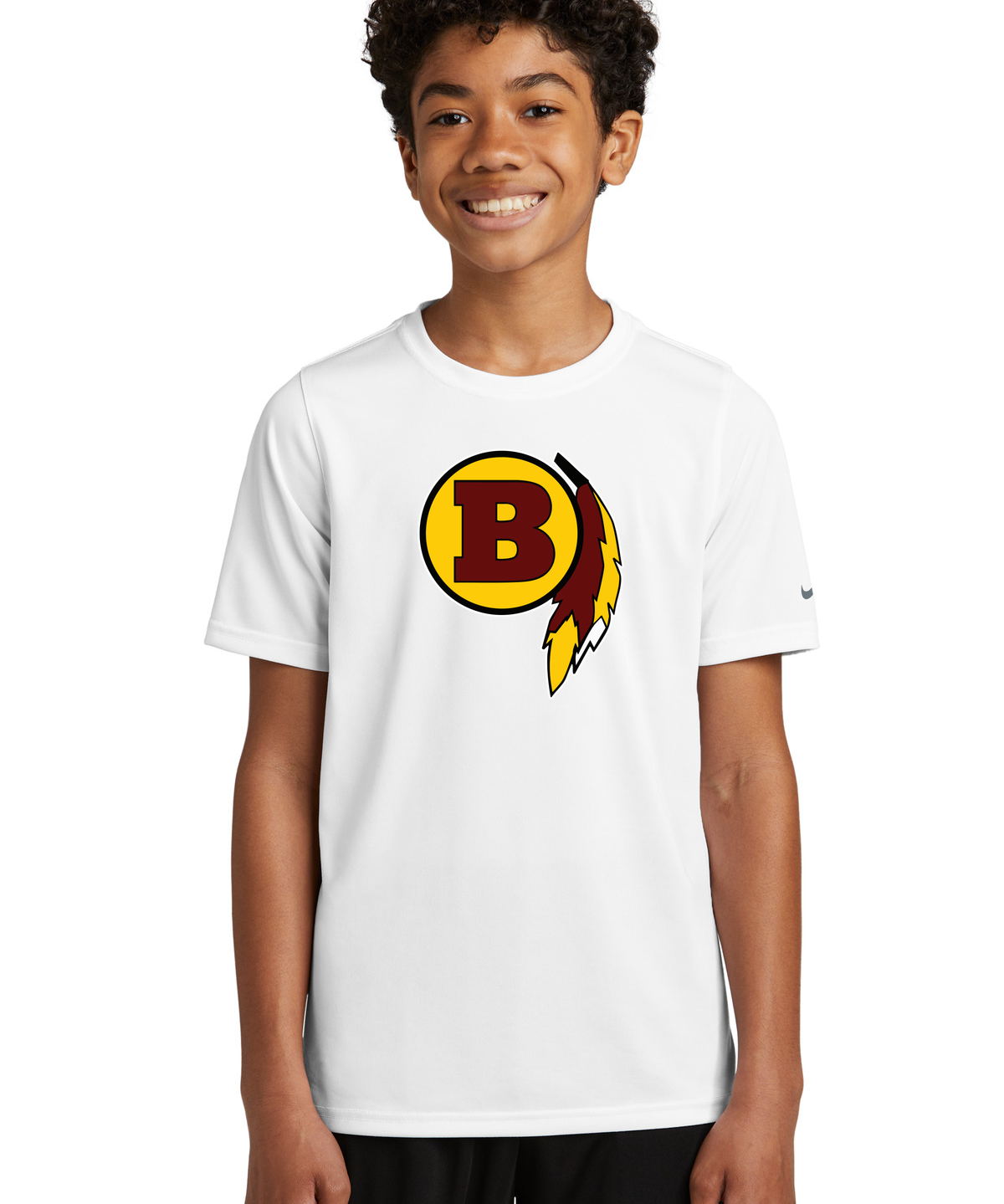 Benson Football - White Nike Youth Swoosh Sleeve rLegend Tee NKDX8787