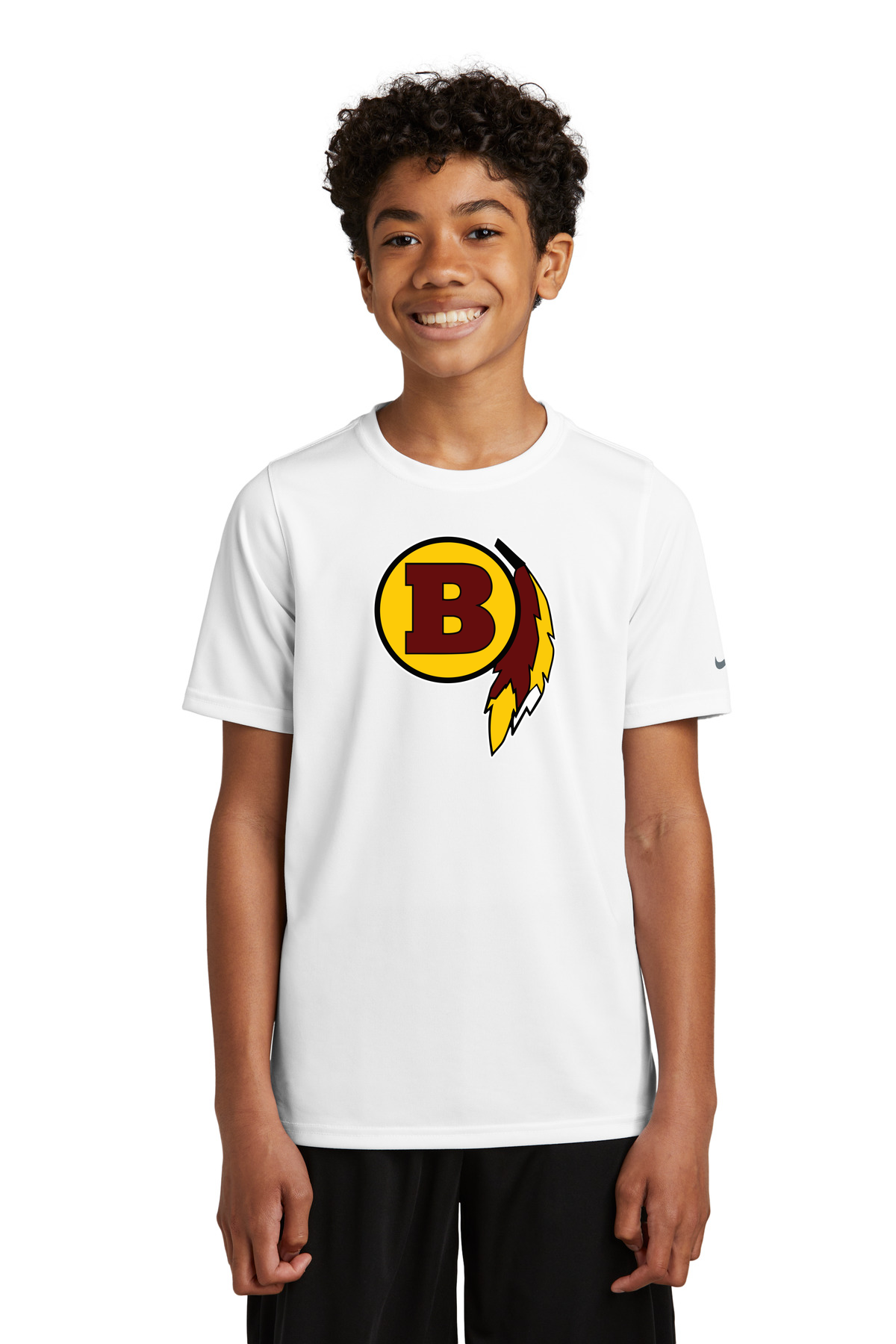 Benson Football - White Nike Youth Swoosh Sleeve rLegend Tee NKDX8787
