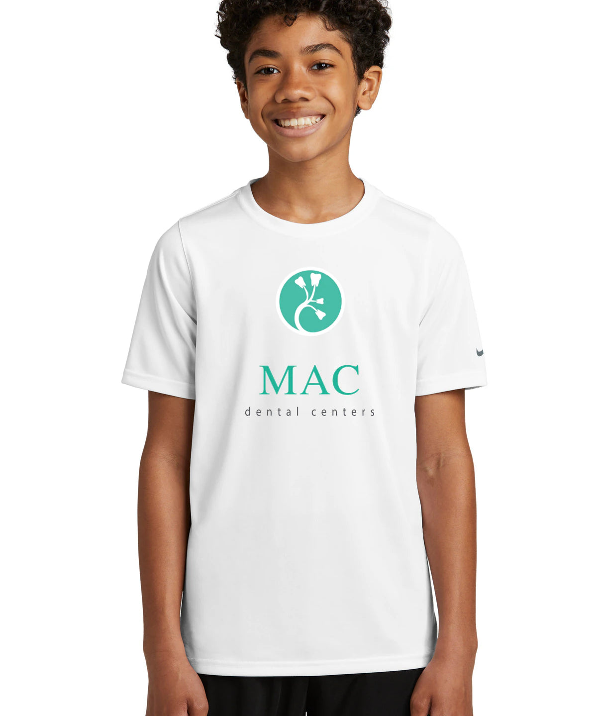 Mac Dental Business - White Nike Youth Swoosh Sleeve rLegend Tee NKDX8787